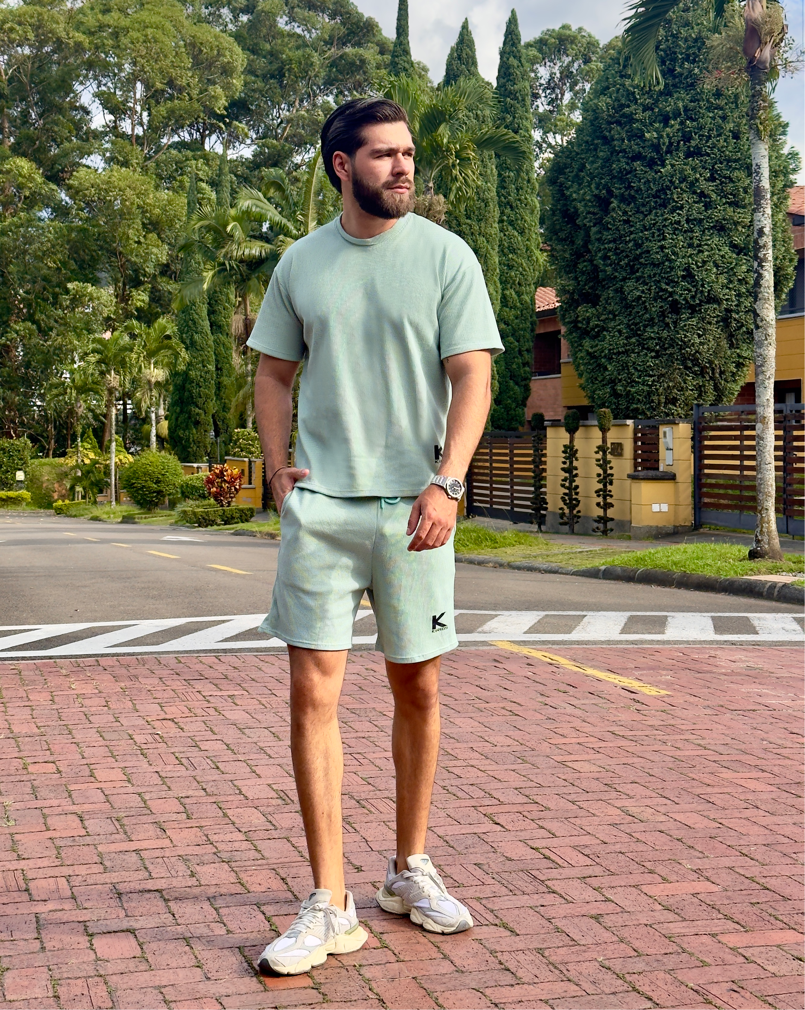 Conjunto Cookies Hombre Verde Menta - KRS | KIRIOS